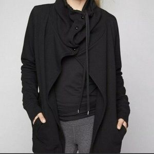 ATHLETA Wrappers Delight Black Cardigan Jacket